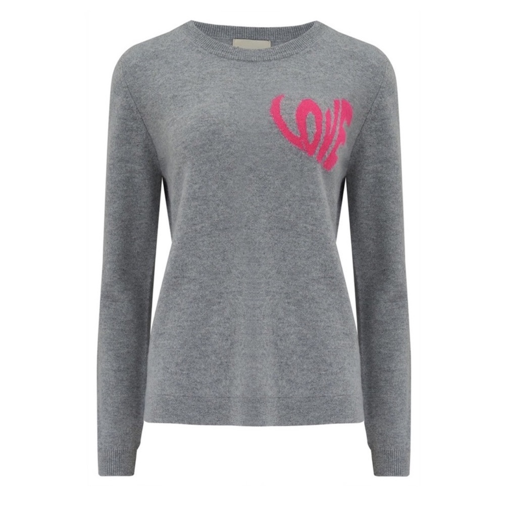 JUMPER 1234 Love Cashmere Graphic Sweater Pullover Top
